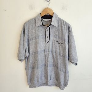 Classics By Palmland Mens Short Sleeve Gray Polo Shirt